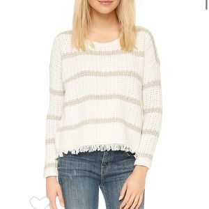 Madewell Stripe Fringe Sweater
